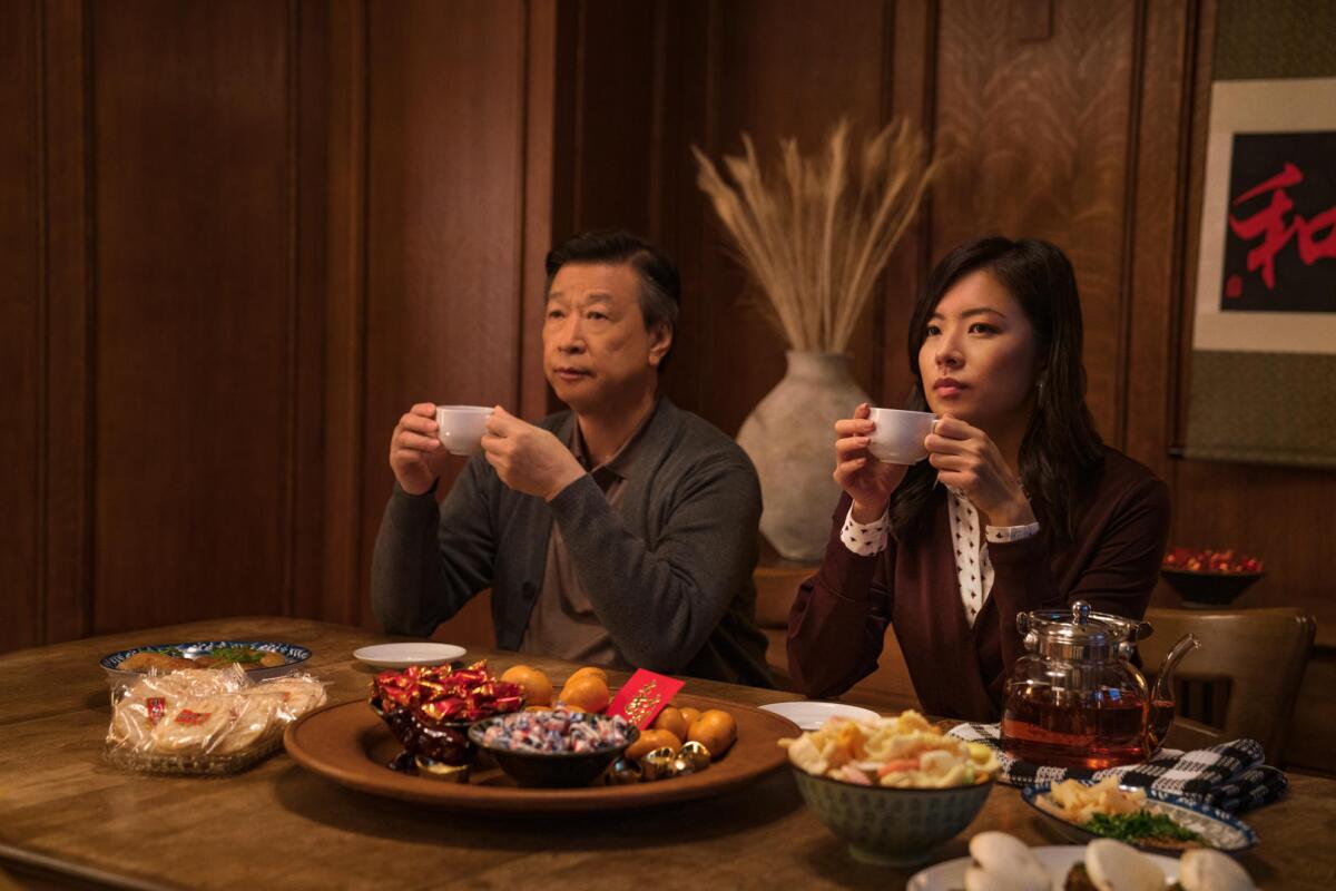 More alike than they'd admit: Pin-Jui (Tzi Ma) and his daughter Angela (Christine Ko) share too much in common, including a painfully strained relationship, in Alan Yang's "Tigertail."