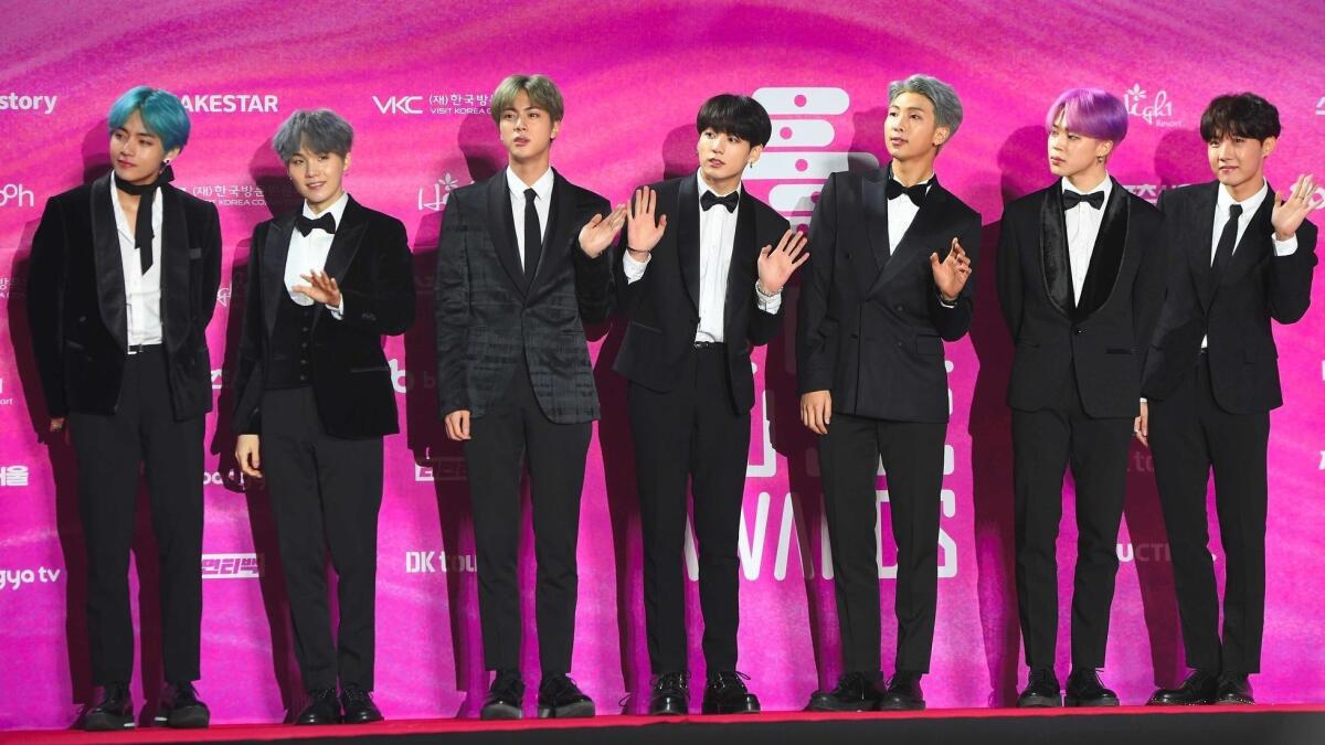 BTS' 2019 GRAMMY Suits On Display At GRAMMY Museum