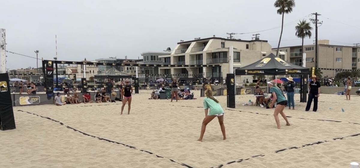 Action from the AVP Junior National championships at Hermosa Beach.