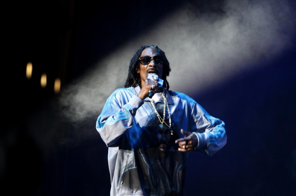 Snoop Dogg onstage at Staples Center in 2013.