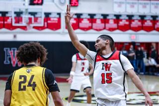 Christian Horry of Harvard-Westlake lets Isaiah Barnes and Crespi fans know how he feels after making a three.