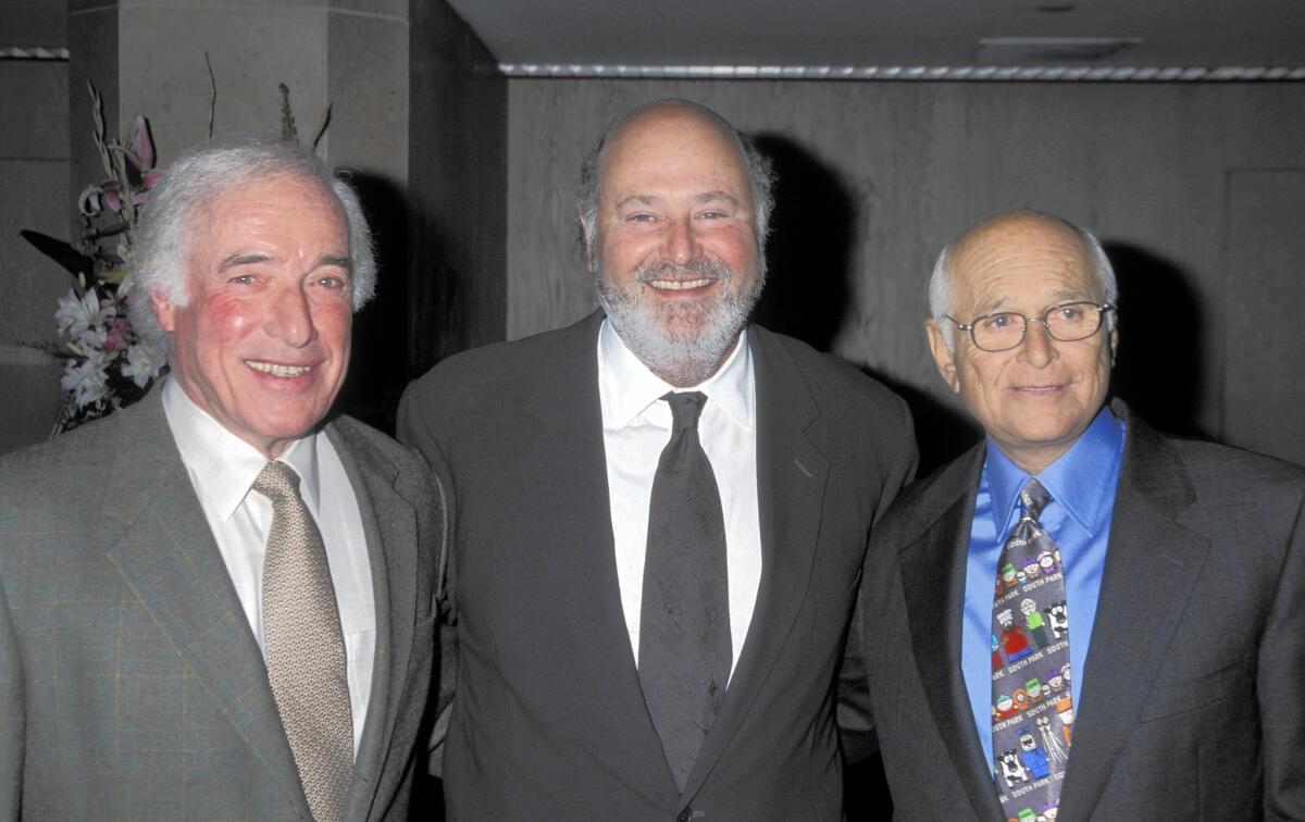 Bud Yorkin, left, with "All in the Family" star Rob Reiner, center, and partner Norman Lear.