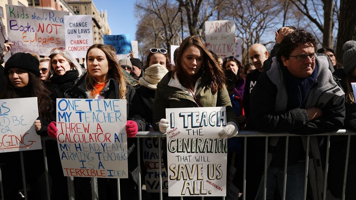 NEW YORK: Thousands of people marched against gun violence in Manhattan.
