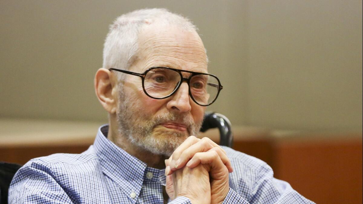 New York real estate scion Robert Durst, shown at an earlier hearing in Jan. 2017, returned to court Monday for a preliminary hearing.