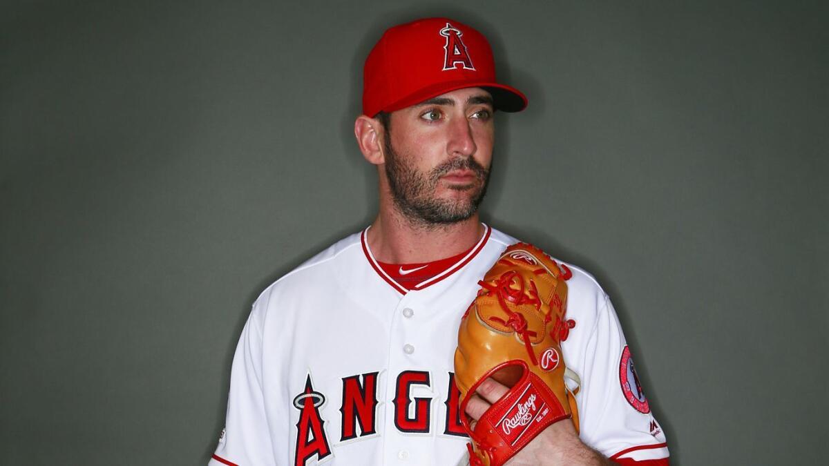 Angels pitcher Matt Harvey allowed no hits and struck out three of the six batters he faced in 1 2/3 innings on Saturday against the Reds.