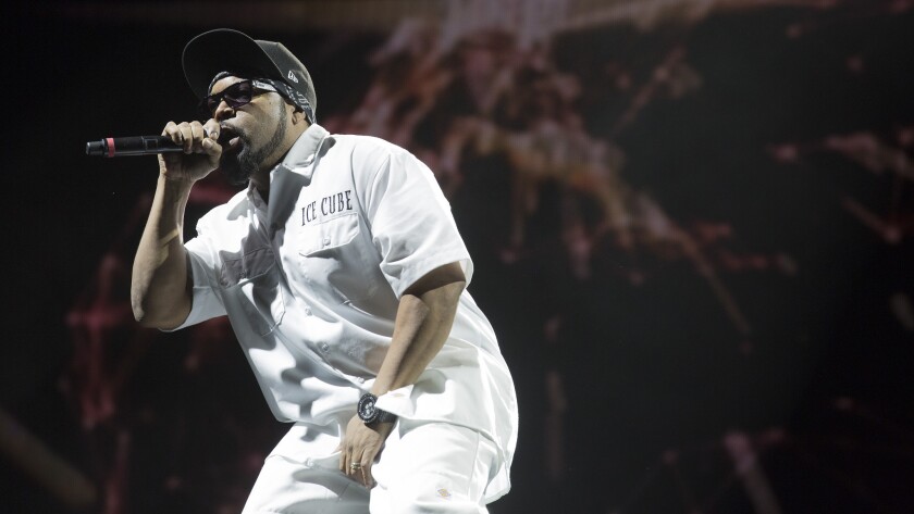 Ice Cube performs Saturday night at the Coachella Valley Music and Arts Festival in Indio.