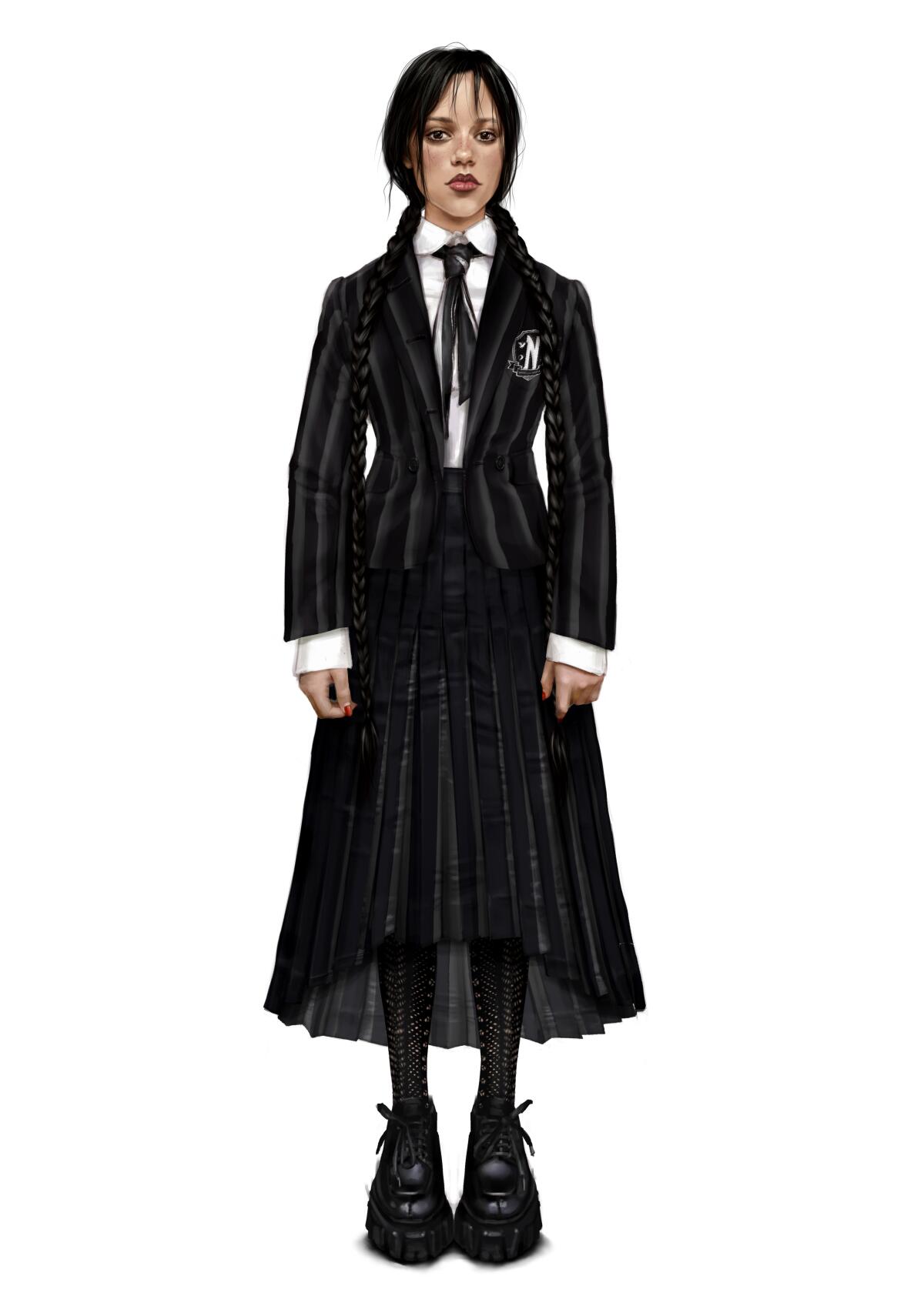 wednesday black dress designer Jenna is officially back! Wears a stunning black dress taken after her Wednesday Adams look. #JennaOrtega #GoldenGlobes #RedCarpet #GoldenGlobesRedCarpet