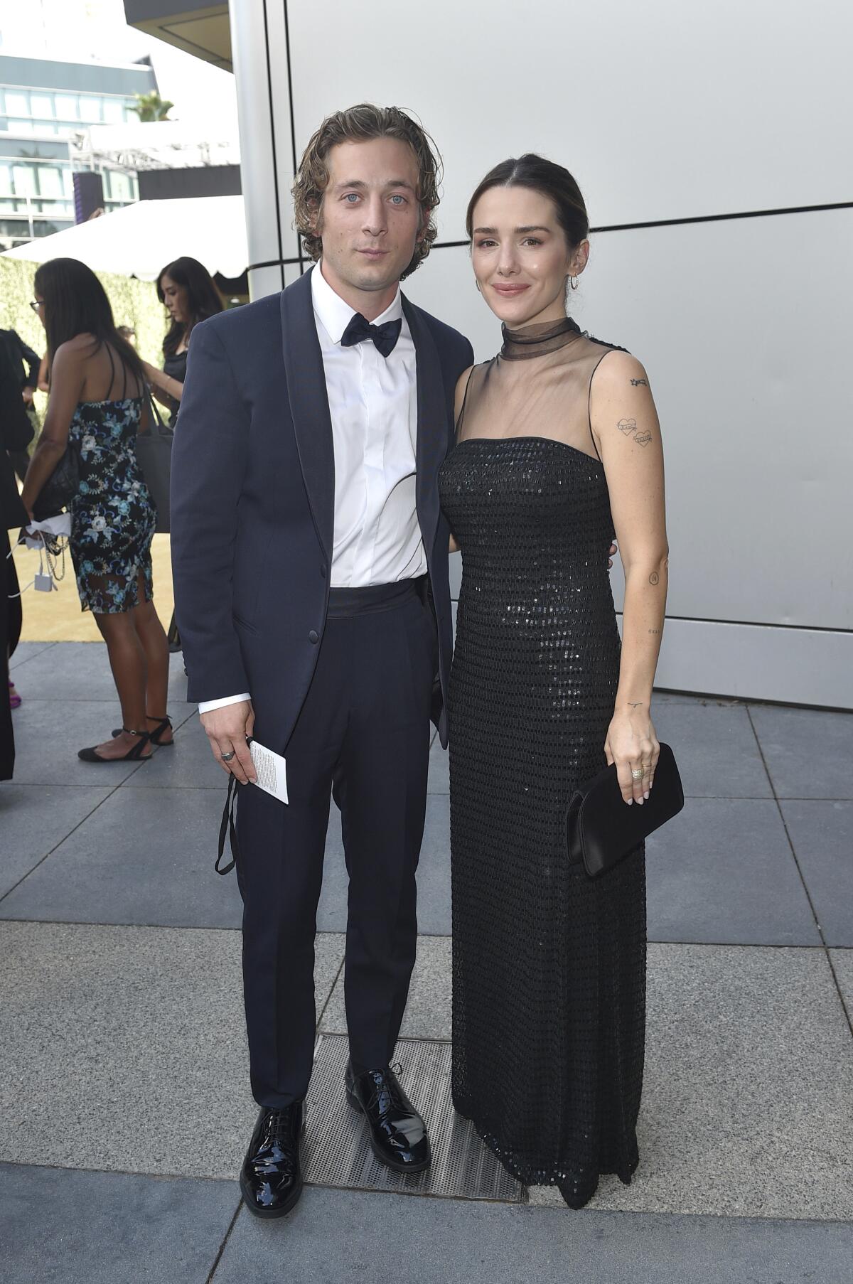 Jeremy Allen White and Addison Timlin arrive at the 2022 Emmys