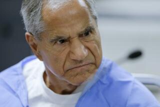 Sirhan Sirhan at a parole hearing in 2016 at the Richard J. Donovan Correctional Facility in San Diego.
