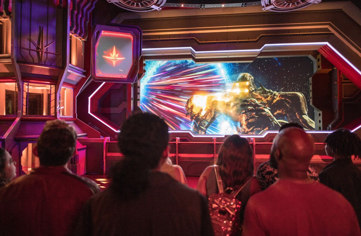 Guardians of the Galaxy: Cosmic Rewind is an indoor, reverse launch roller coaster at Walt Disney World's Epcot