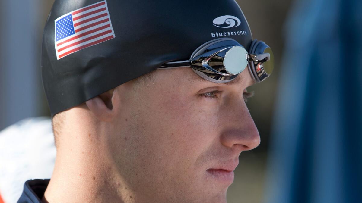 CLAREMONT, CA. -- FEBRUARY 22, 2017: Nathan Schrimsher is a top U.S. pentathlete. The modern pentathlon comprises five events -- swimming, fencing, cross-country running, shooting and show jumping. (Myung J. Chun / Los Angeles Times)