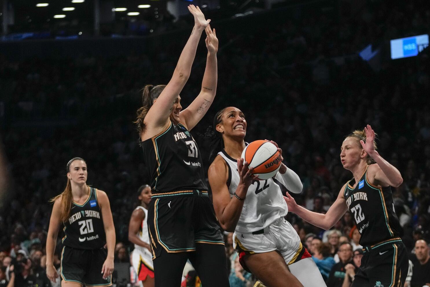 WNBA Finals Matchup Between Aces, Liberty Begins Sunday