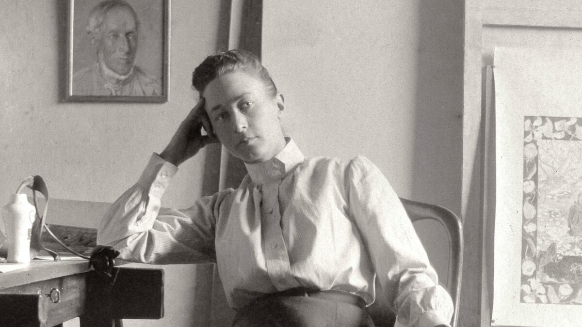 A photograph of Swedish painter of Hilma af Klint, the subject of a new documentary.