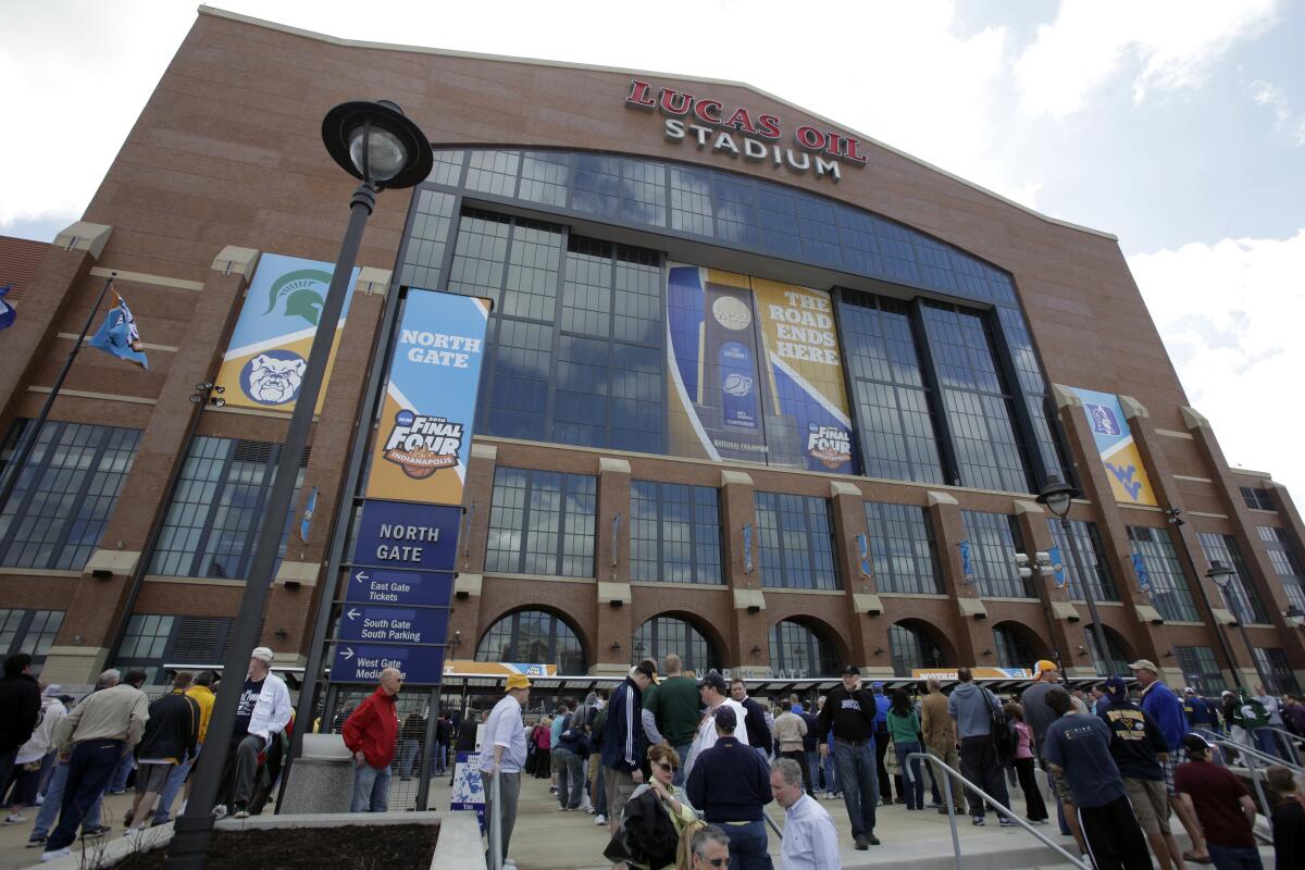 Lucas Oil Stadium will play host to the Final Four the NCAA tournament.