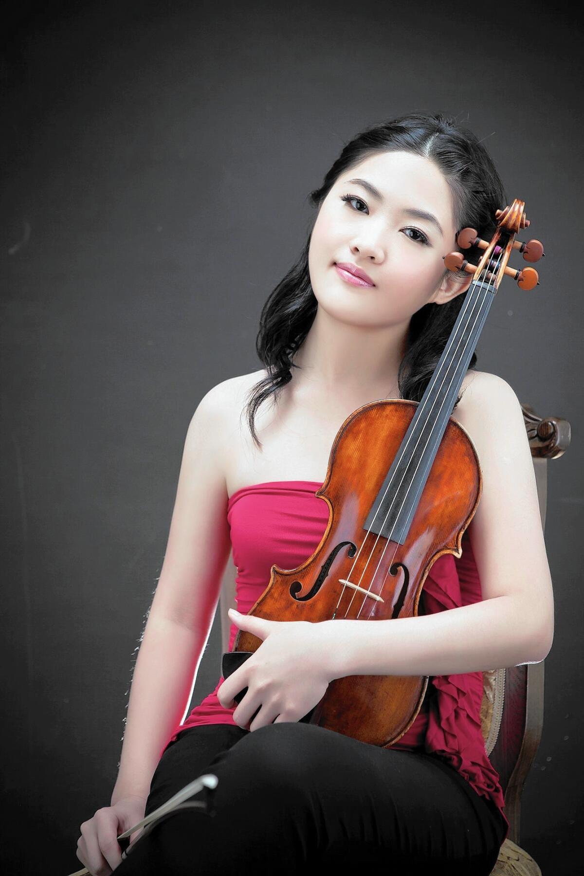 Chloe Chiu recently joined the Pacific Symphony's second violin section. Chiu, born in Taiwan, also plays with the Santa Barbara Symphony and is studying at USC for her graduate program certificate.