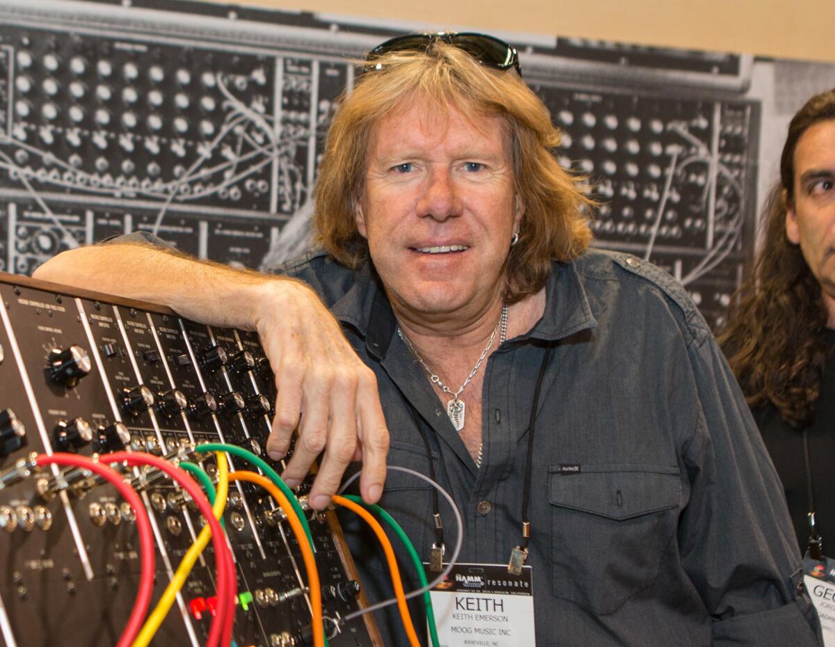 Keith Emerson attends the National Assn. of Music Merchants show in Anaheim on Jan. 23, 2015.