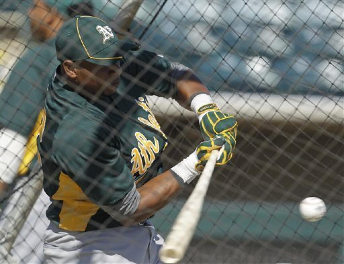 Cespedes gets first hit of spring