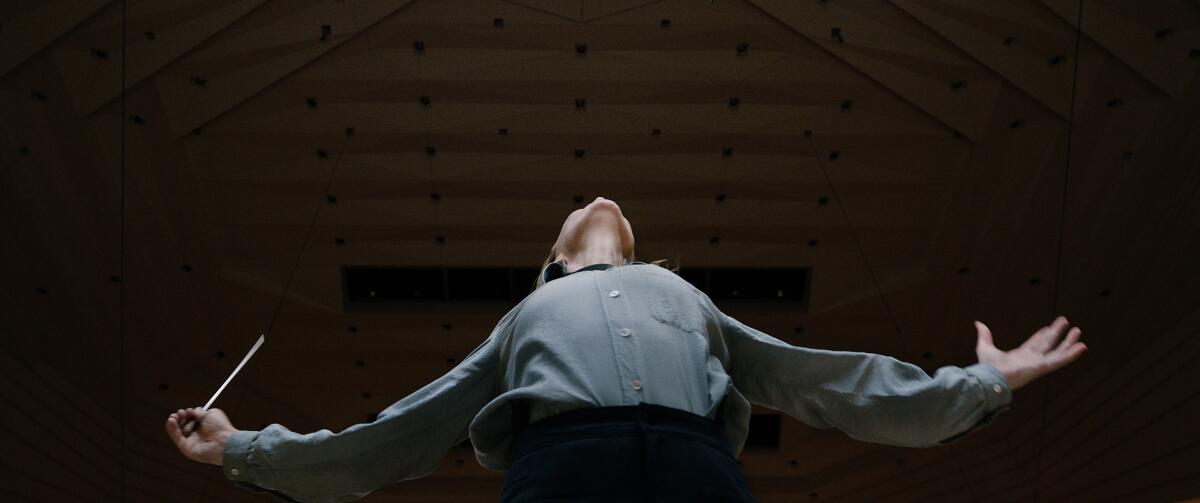 Cate Blanchett conducts the Berlin Philharmonic in the movie "Tár."