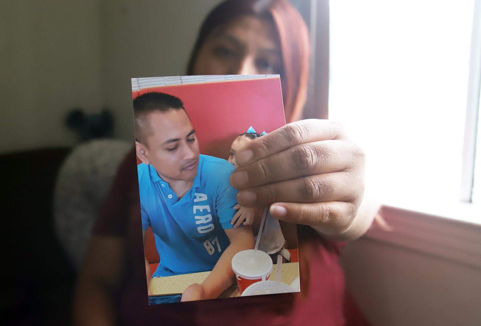 Los Angeles, Ca., June 12, 2025 - Leslie Quechua, 23, of Los Angeles holds a pict