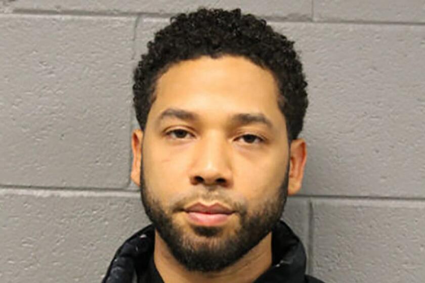 This February 21, 2019, booking photo released by the Chicago Police Department shows actor Jussie Smollett. - Smollett is to appear in court on February 21 after being arrested and charged with lying to authorities about being the victim of a racist and homophobic attack in Chicago. Smollett, a gay and black actor who stars in the Fox network drama "Empire," is facing felony criminal charges of disorderly conduct and filing a false police report. (Photo by HO / Chicago Police Department / AFP) / RESTRICTED TO EDITORIAL USE - MANDATORY CREDIT "AFP PHOTO / Chicago Police Department" - NO MARKETING NO ADVERTISING CAMPAIGNS - DISTRIBUTED AS A SERVICE TO CLIENTSHO/AFP/Getty Images ** OUTS - ELSENT, FPG, CM - OUTS * NM, PH, VA if sourced by CT, LA or MoD **