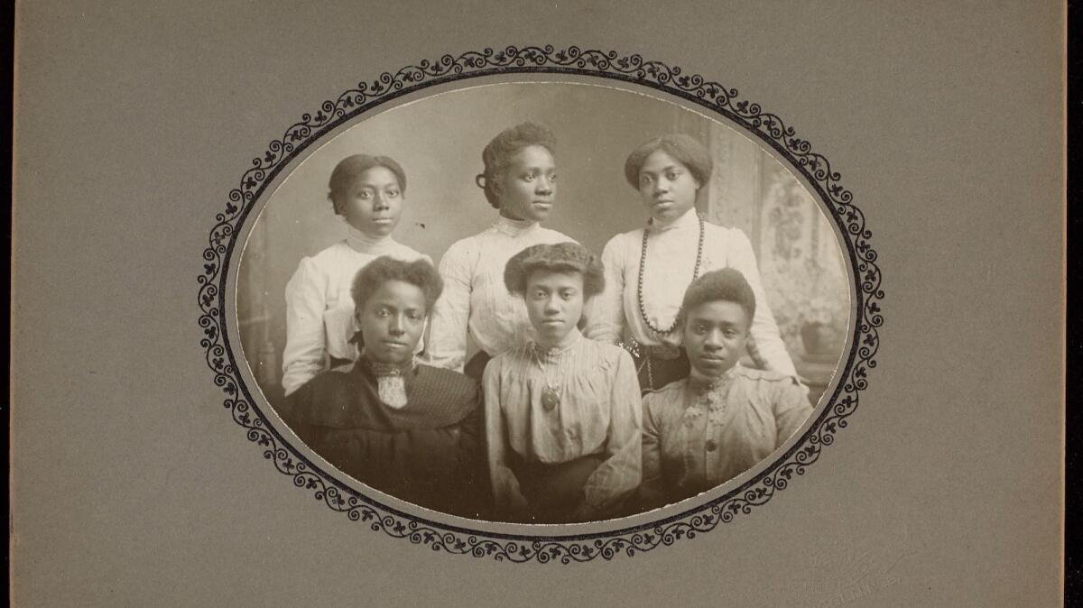 "Untitled (Portrait of Six Women)" was shot by Hebard Studio in Lincoln, Neb., around 1910.