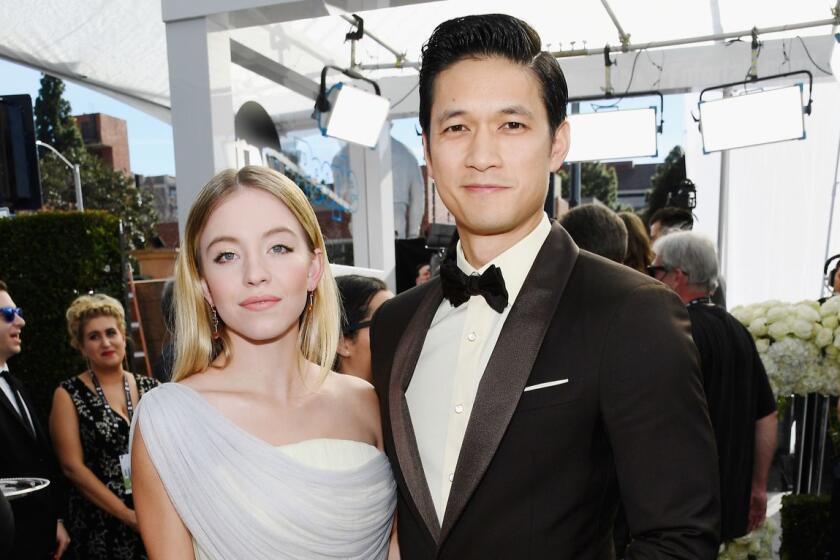 LOS ANGELES, CA - JANUARY 27: (L-R) Sydney Sweeney and Harry Shum Jr. attend the 25th Annual Screen Actors Guild Awards at The Shrine Auditorium on January 27, 2019 in Los Angeles, California. (Photo by Kevork Djansezian/Getty Images) ** OUTS - ELSENT, FPG, CM - OUTS * NM, PH, VA if sourced by CT, LA or MoD **