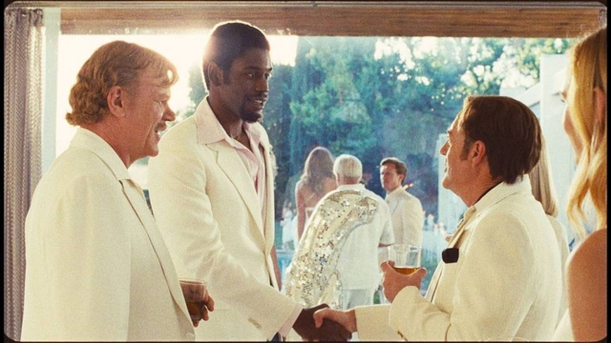 Reilly and Isaiah with Kirk Bovill, right, as Donald Sterling in "Winning Time."