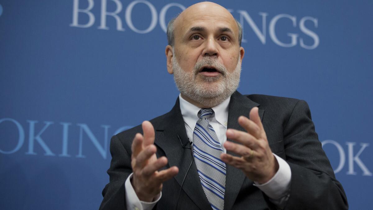 Former Federal Reserve Chairman Ben Bernanke has a memoir scheduled to be published Monday.