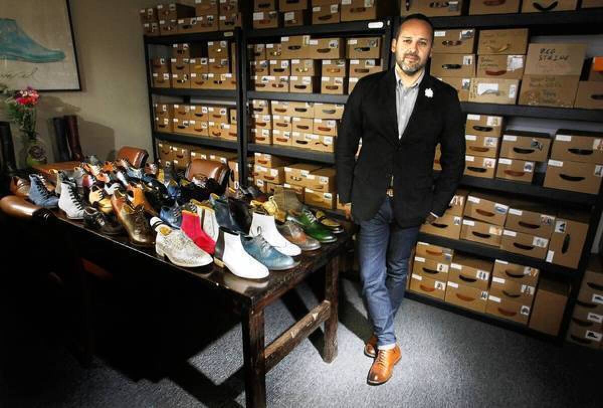 George Esquivel, founder and owner of Esquivel, his custom shoe design and manufacturing company in Buena Park.