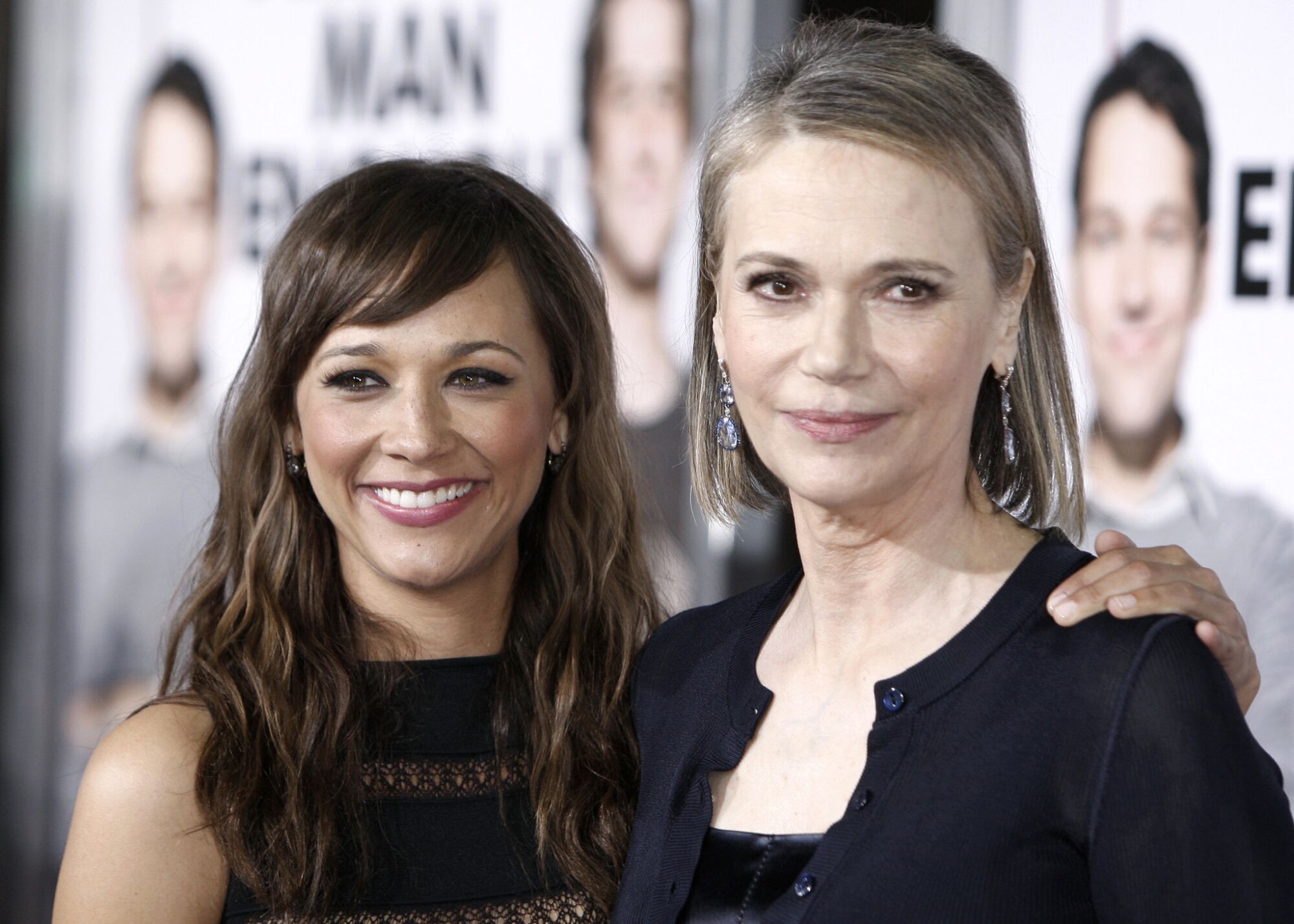 Rashida Jones, left, and her mom, actress Peggy Lipton, at the premiere of "I Love You, Man" in Los Angeles in 2009.