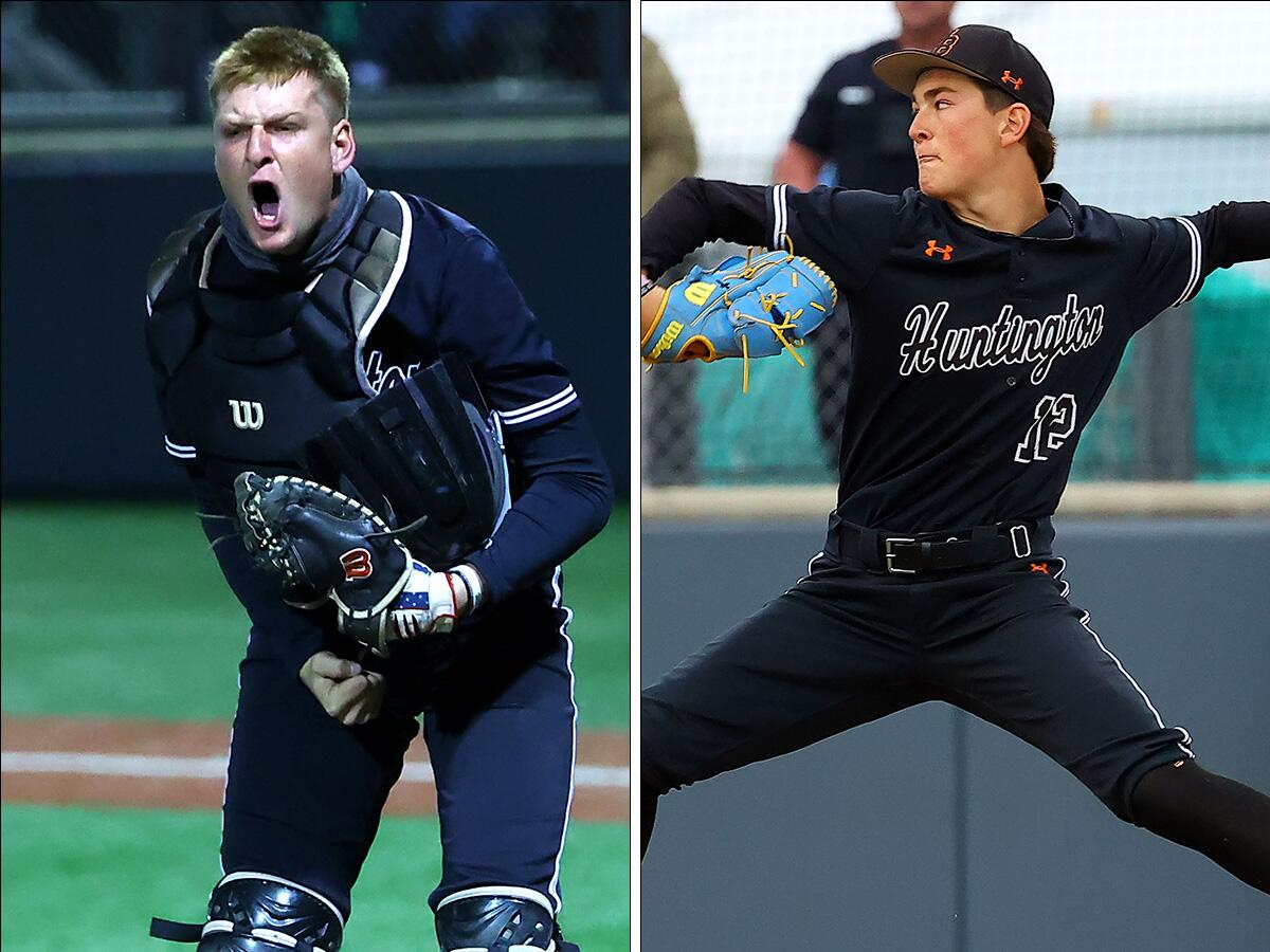 Bothers Trent, left, and Jared Grindlinger have made a big impact for Huntington Beach this season.