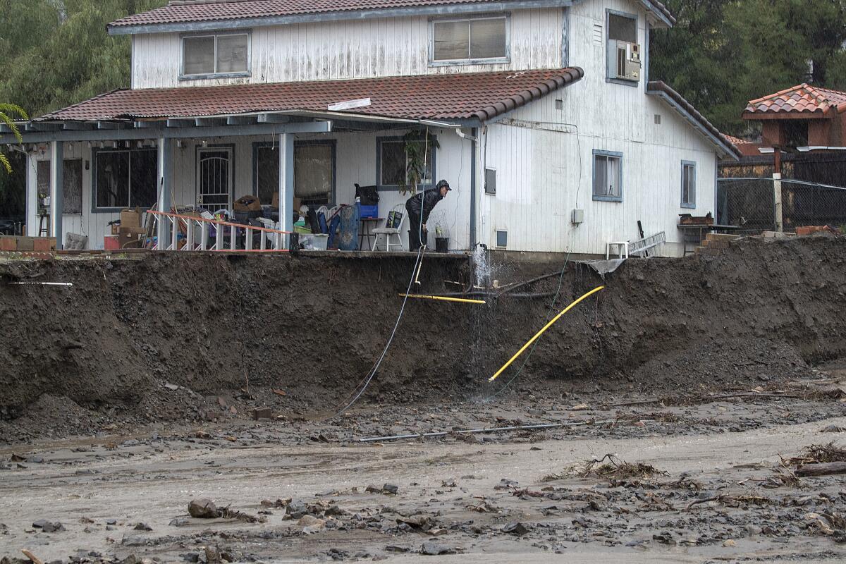 Atmospheric river damage in Lake Elsinore in February 2019