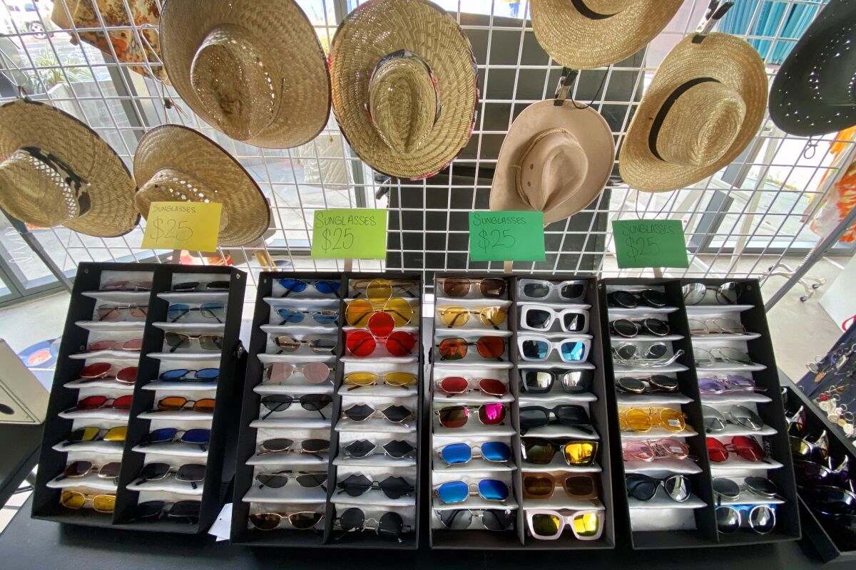 Hats and sunglasses were part of the mix for Fred Segal's flea-market concept.