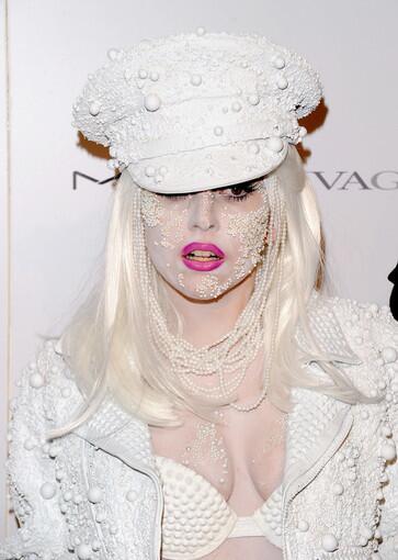 Lady Gaga at the amfAR gala at Cipriani 42nd Street in New York