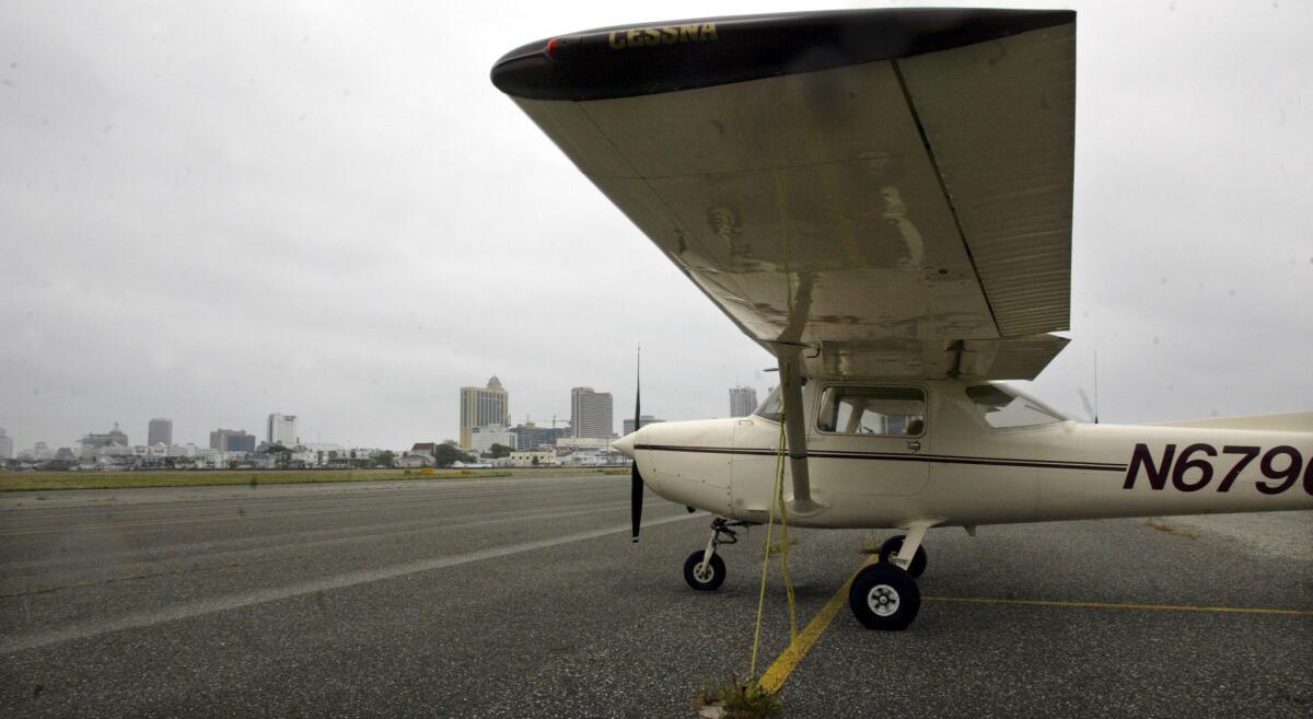 A private plane at Bader Field in Atlantic City, N.J., in 2004. Now closed, the first facility to be called an "airport" is being auctioned off by the city.