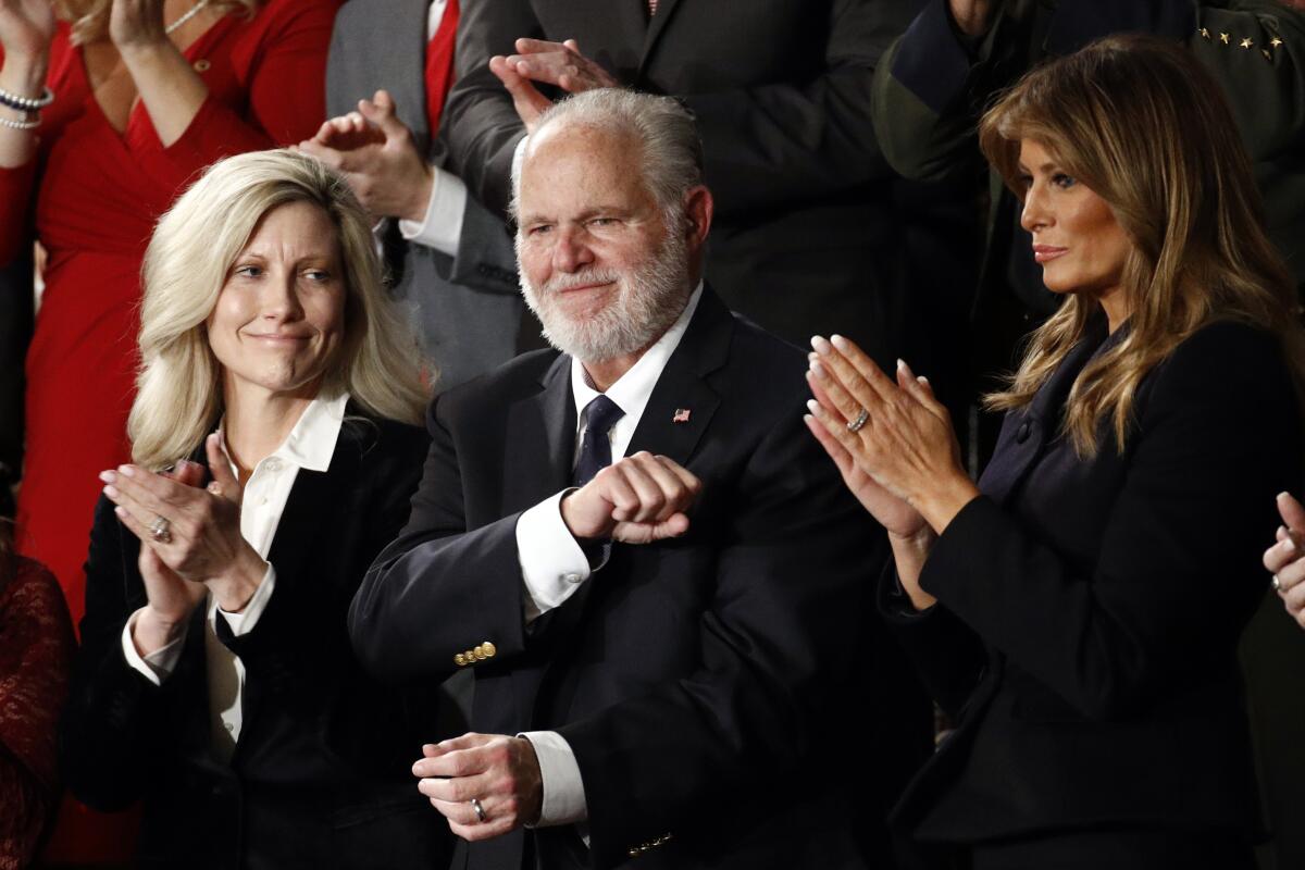 Rush Limbaugh on Capitol Hill in 2020