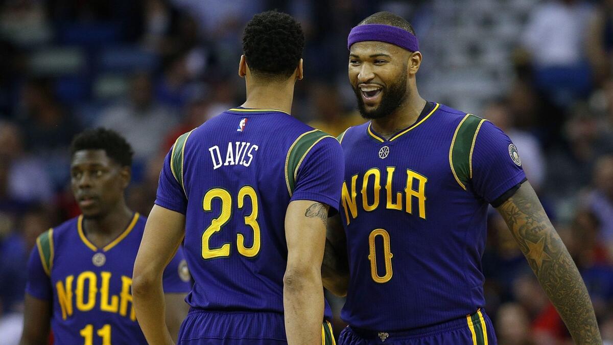 New Orleans' DeMarcus Cousins, right, and Anthony Davis now make up the NBA's top frontcourt duo.