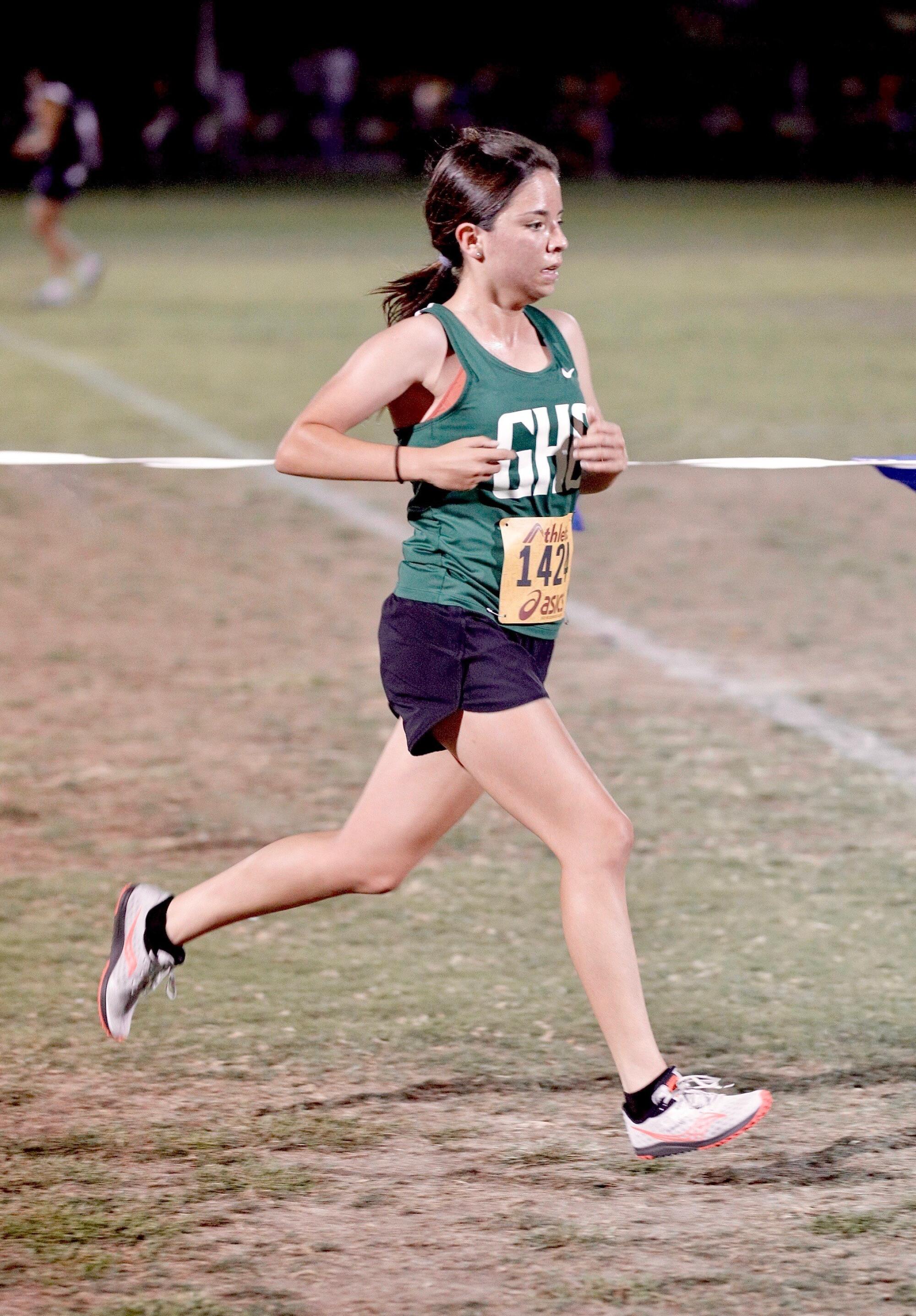Granada Hills sophomore Samantha Pacheco on her way to winning the Blue varsity girls B race at Great Park in Irvine.