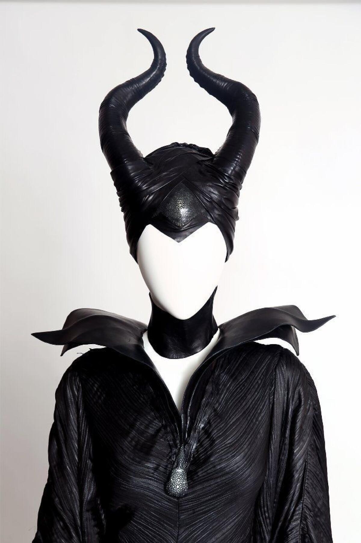 The costume worn by Angelina Jolie in "Maleficent."