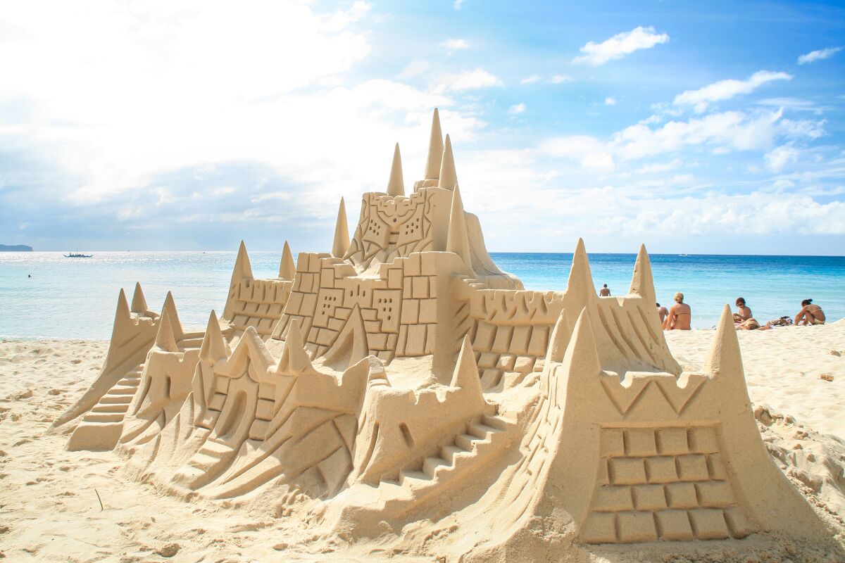 Whether fancy or simple, sand castles are something those of all ages can build when at the beach.