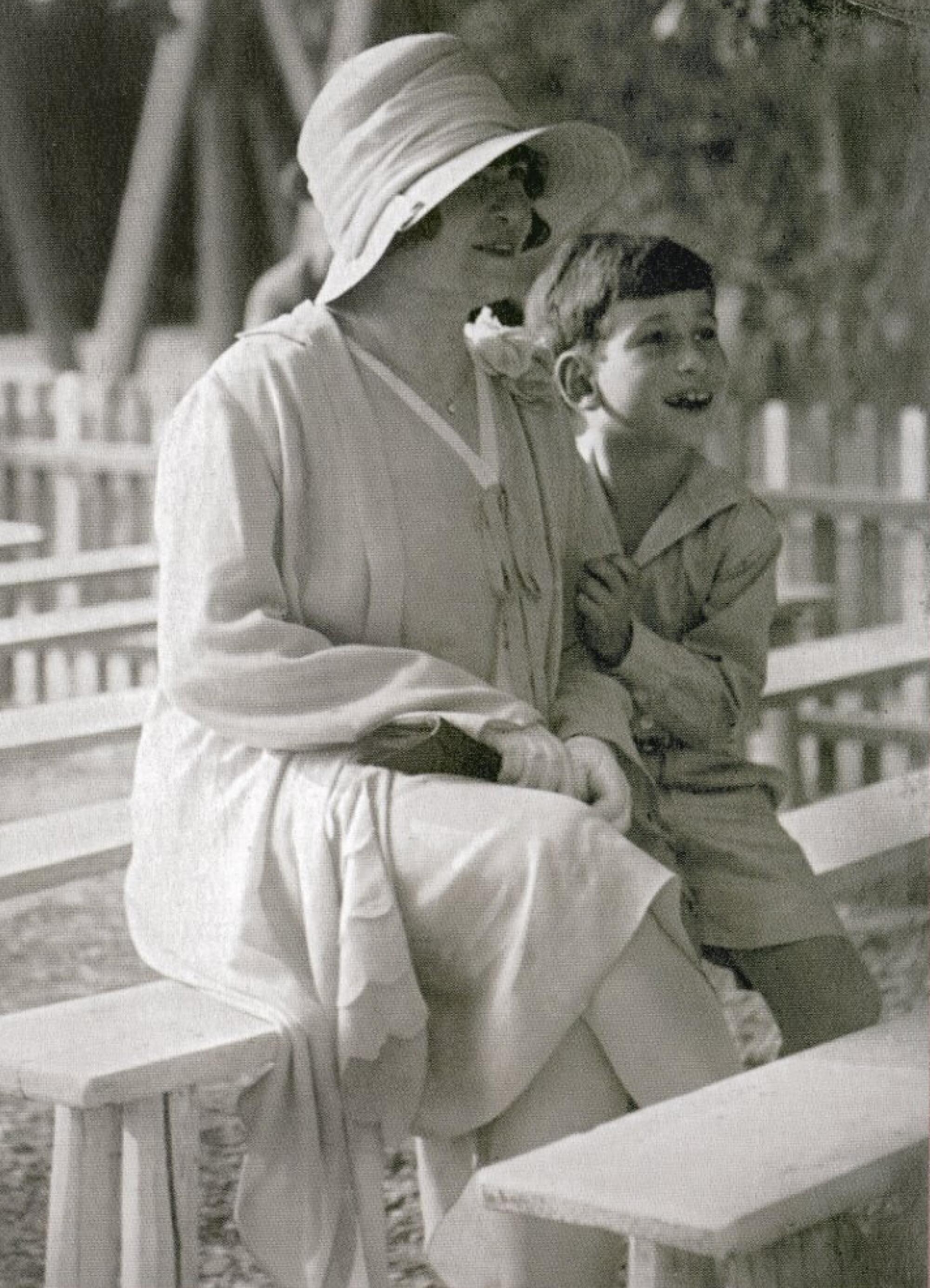 A photo provided by the family of Claude Cassirer as a young boy with his grandmother, 
