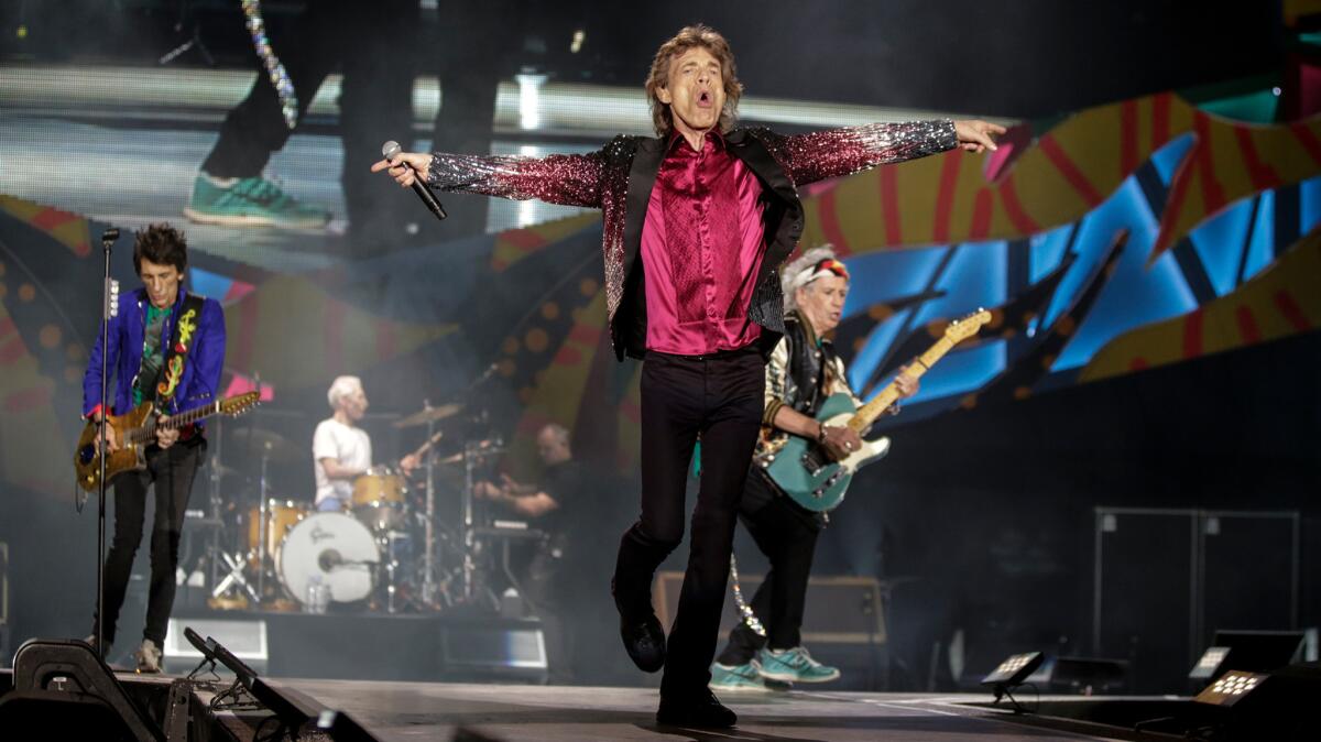 The Rolling Stones, seen performing in March in Cuba, are among the classic rock acts booked for October's Desert Trip festival.