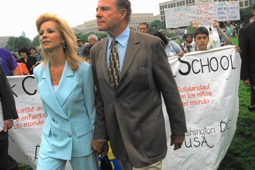 Kathie Lee Gifford and Frank Gifford in 1998.