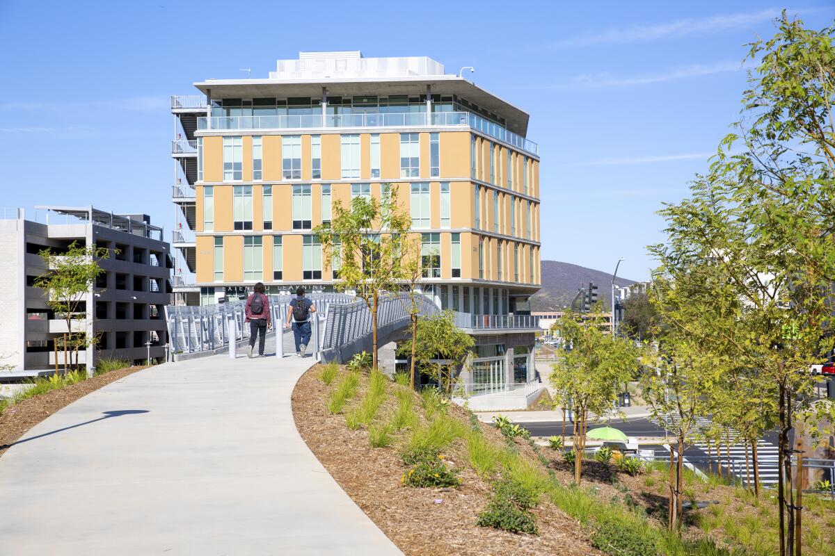 Cal State San Marcos Extended Learning Building at North City along Barham Drive in San Marcos.