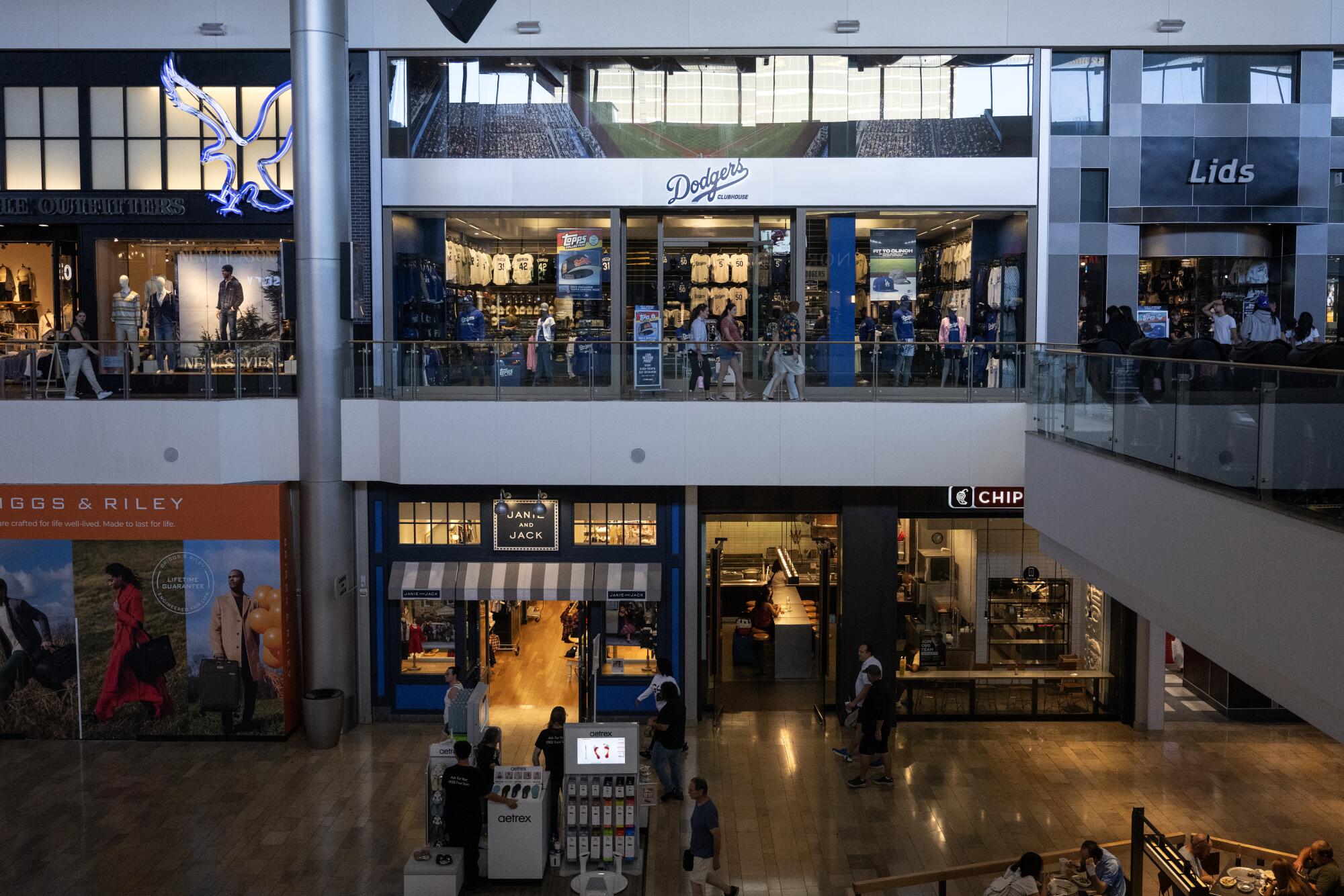 The Dodgers Clubhouse store in a mall.