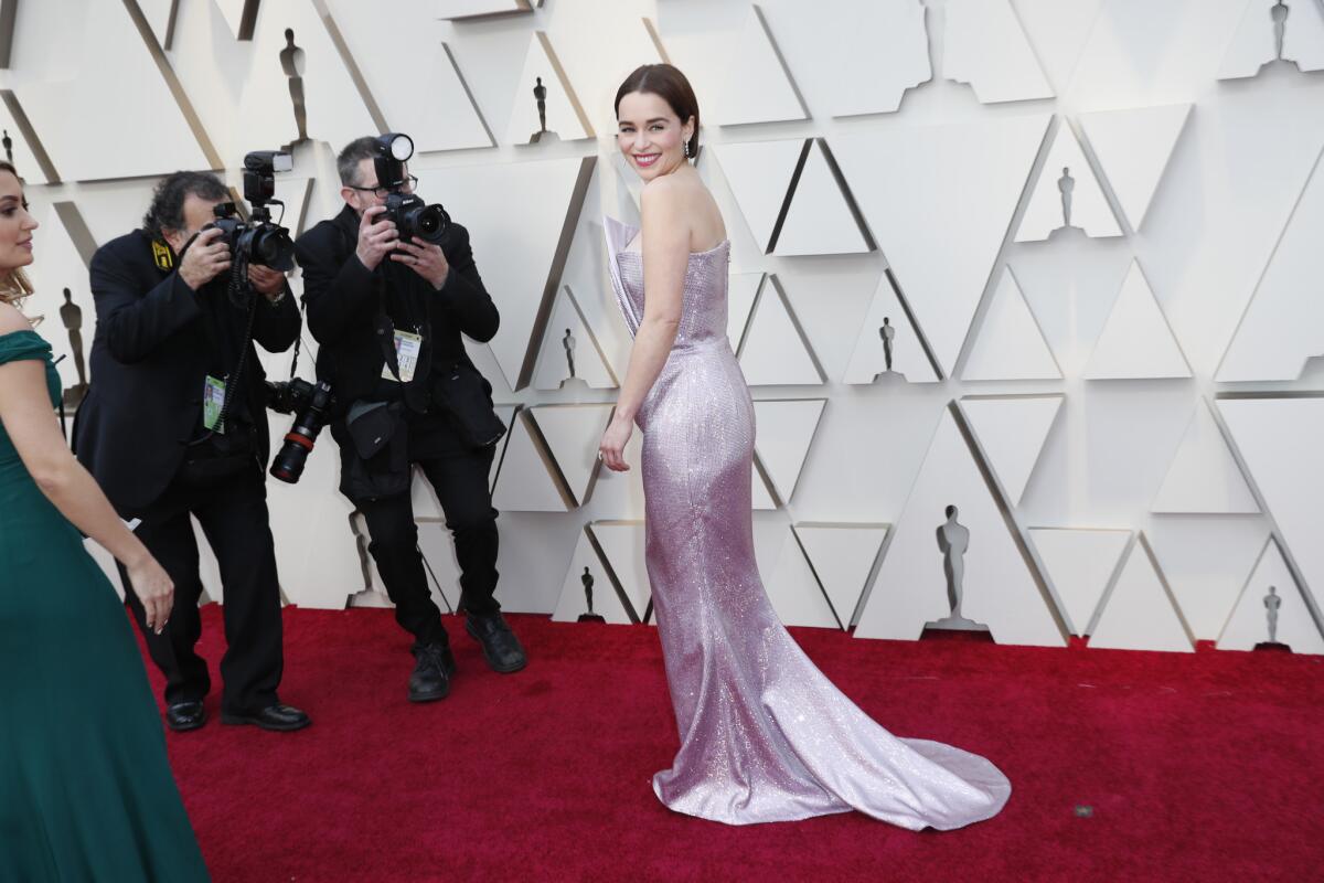 Emilia Clarke during the arrivals at the 91st Academy Awards at the Dolby Theatre at Hollywood & Highland Center in Hollywood.
