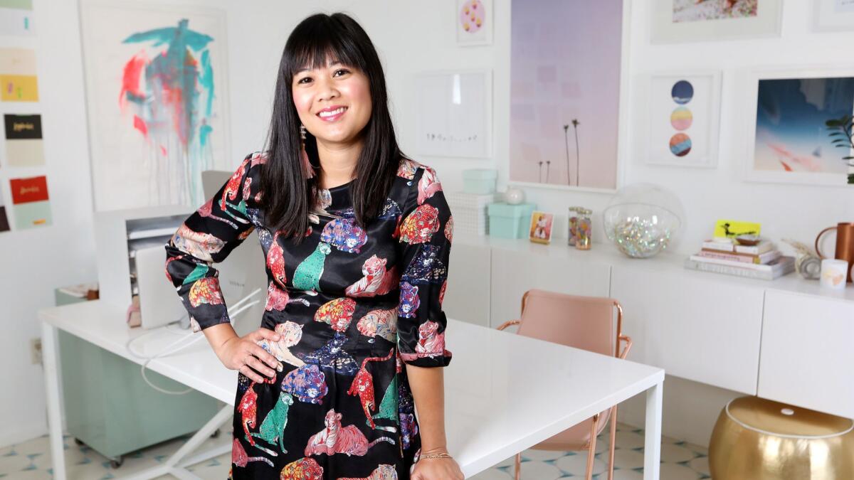 Designer Joy Cho in her studio