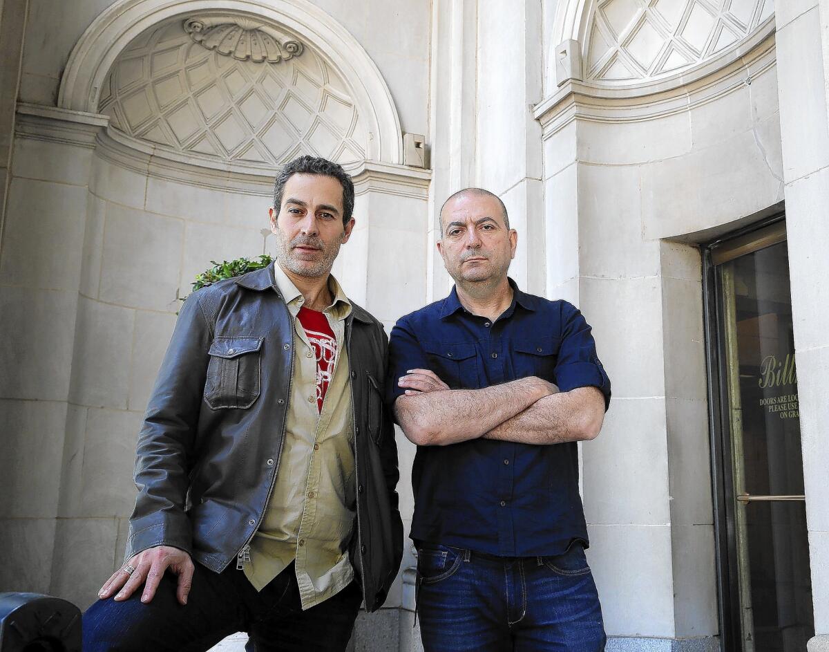 Hany Abu-Assad, right, is the director of "Omar," with actor, Waleed Zuaiter.
