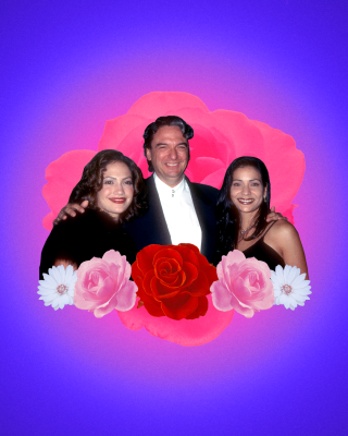 Collage of Gregory Nava and actors Jennifer Lopez and Constance Marie