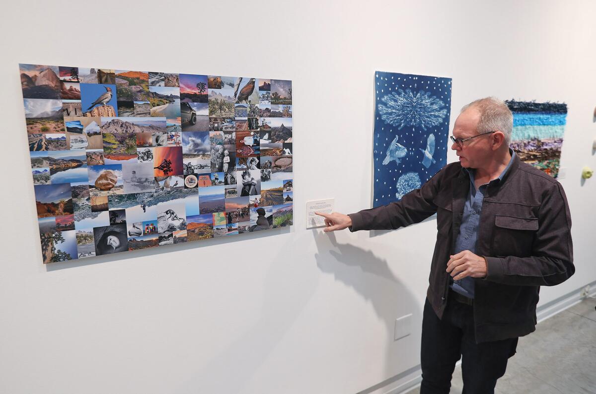 Gallery director Tyler Stallings at the Frank M. Doyle Arts Pavilion at Orange Coast College in Costa Mesa.